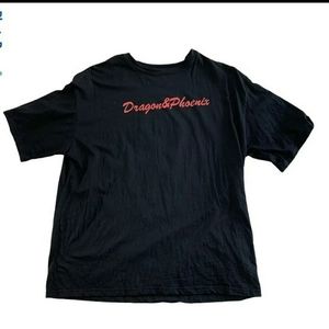 Shein Men's small dragon Phoenix T-shirt